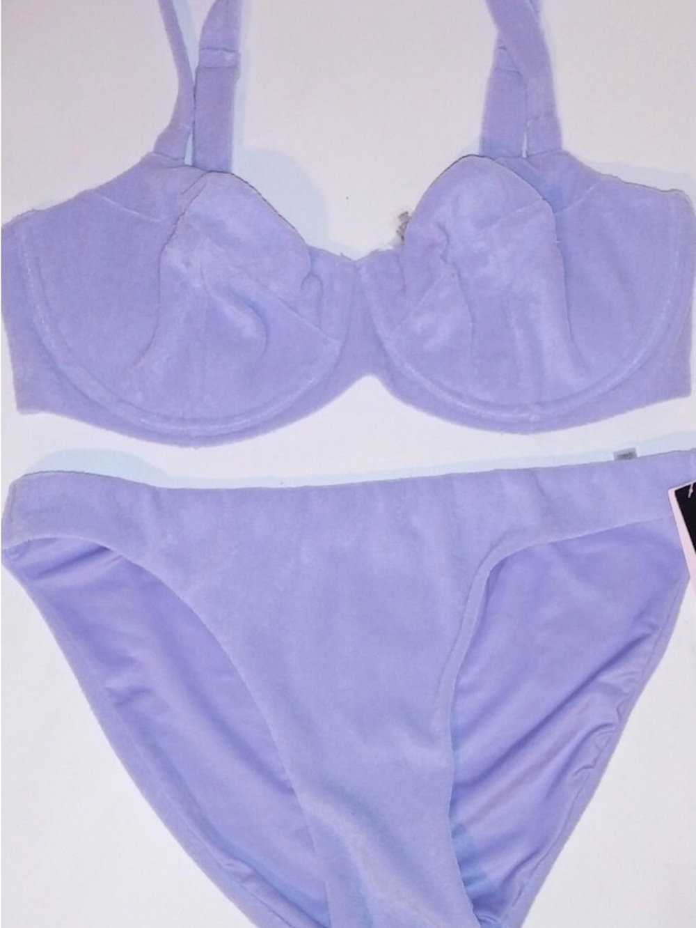 Victoria’s Secret Lavender Terry cloth Bikini Set - Top 36C Bottom -large